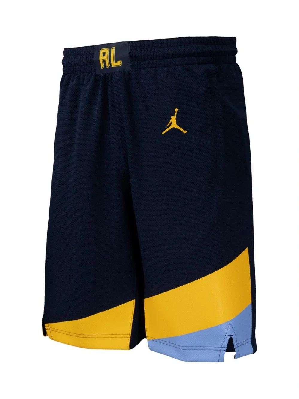 Jordan Marquette Navy, Yellow & Light Blue Athletic Shorts